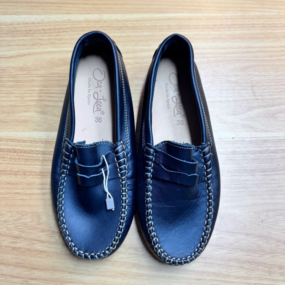 Oca-Loca Leather Flat Moccasin Size 36